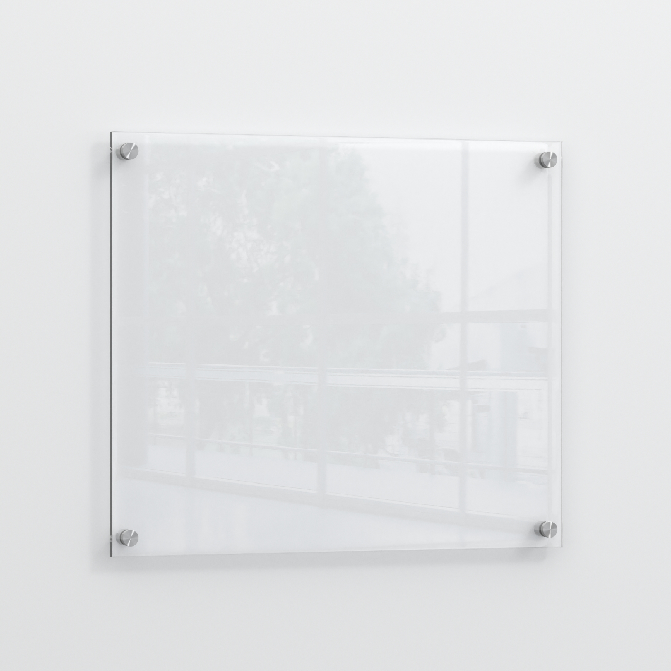 Plaque de porte personnalisable en plexi transparent 100 x 100mm